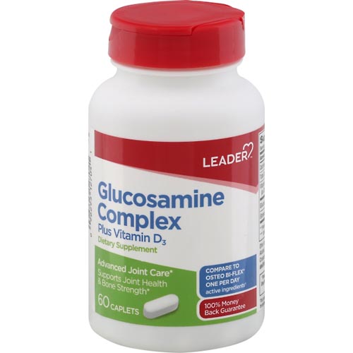 Image for Leader Glucosamine Complex, Plus Vitamin D3, Caplets,60ea from COOPERS PHARMACY