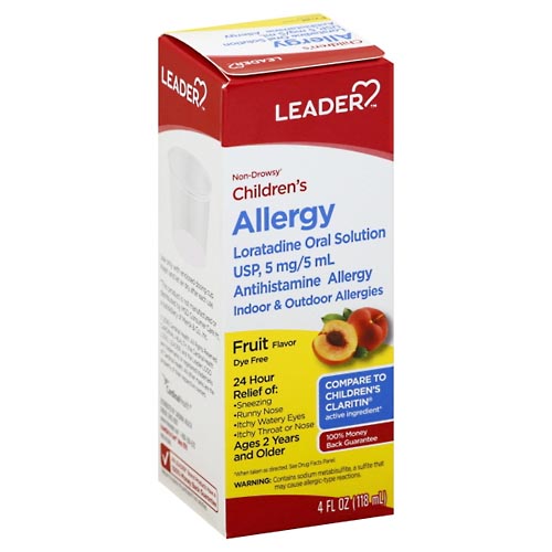 Image for Leader Allergy, Non-Drowsy, Children's, Fruit Flavor,4oz from COOPERS PHARMACY