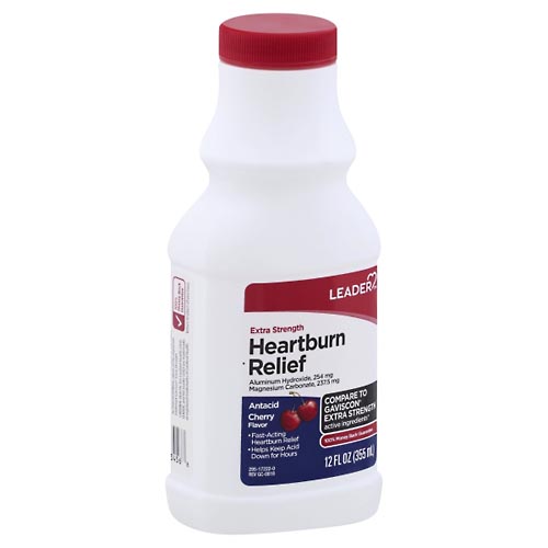 Image for Leader Heartburn Relief, Extra Strength, Cherry Flavor,12oz from COOPERS PHARMACY